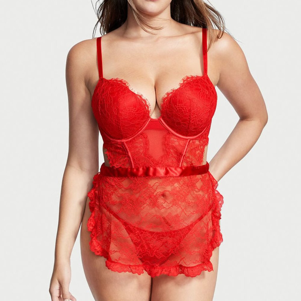 Victoria's Secret VERY SEXY Bombshell Apron Teddy- NWT